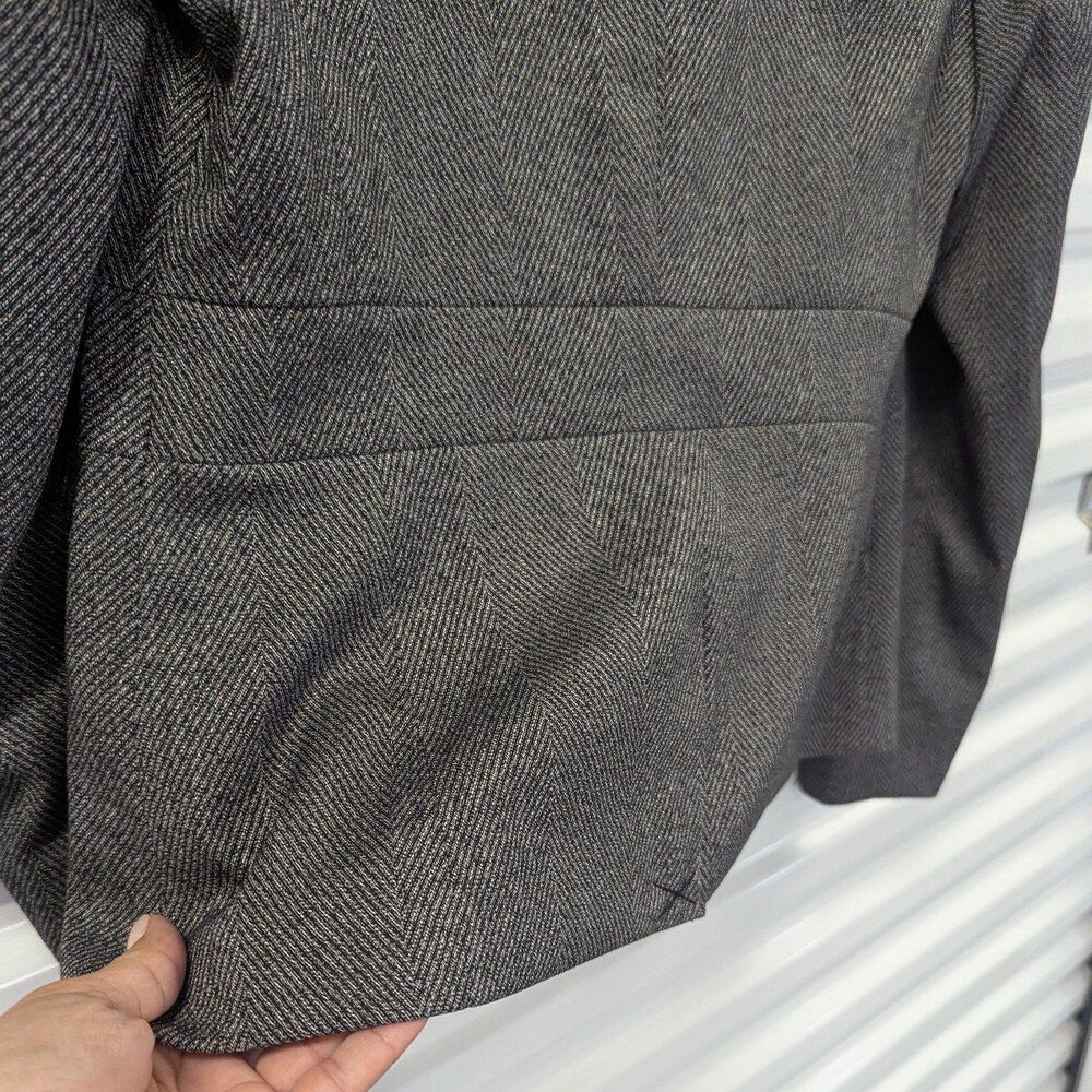 New York & Company Size 8 NWT Chevron Black & Charcoal‎ Gray Blazer - Picture 5 of 7